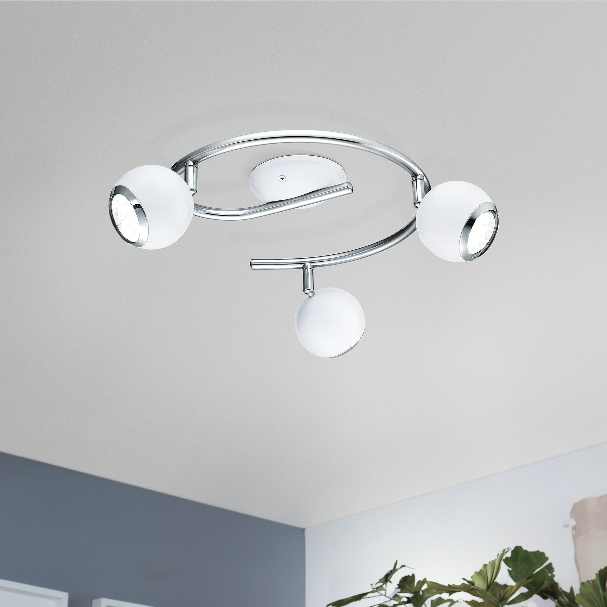31003 Bimeda LED White/Chrome Ceiling Light