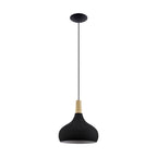 900162 Sabinar Metal/Wood Single Pendant Light