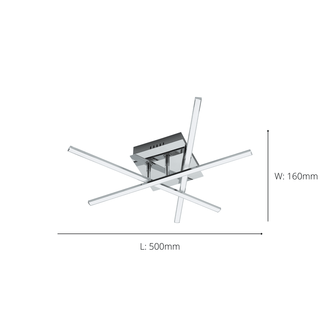 95567 Lasana 1 LED Chrome Contemporary Ceiling/Wall Light
