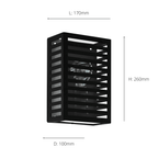 900136 Alamonte 3 Black Caged Outdoor Wall Light