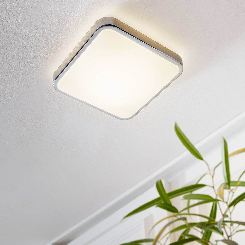 96229 Manilva 1 LED White/Chrome Square Wall Light