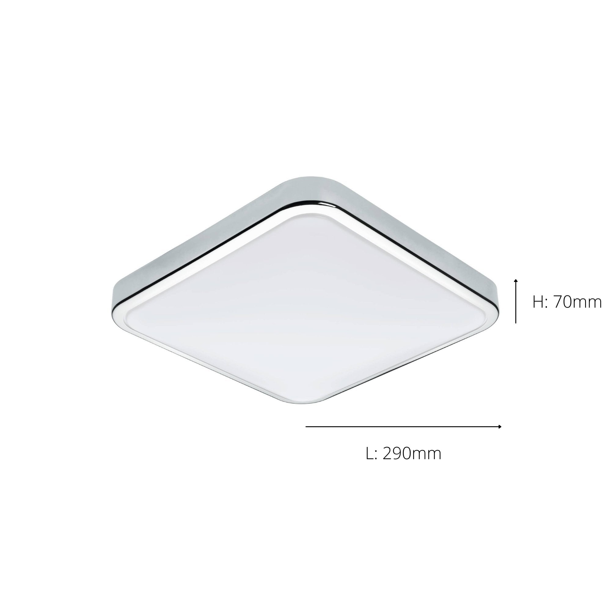 96229 Manilva 1 LED White/Chrome Square Wall Light