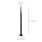 97584 Barbotto Black Steel & Gold Floor Lamp