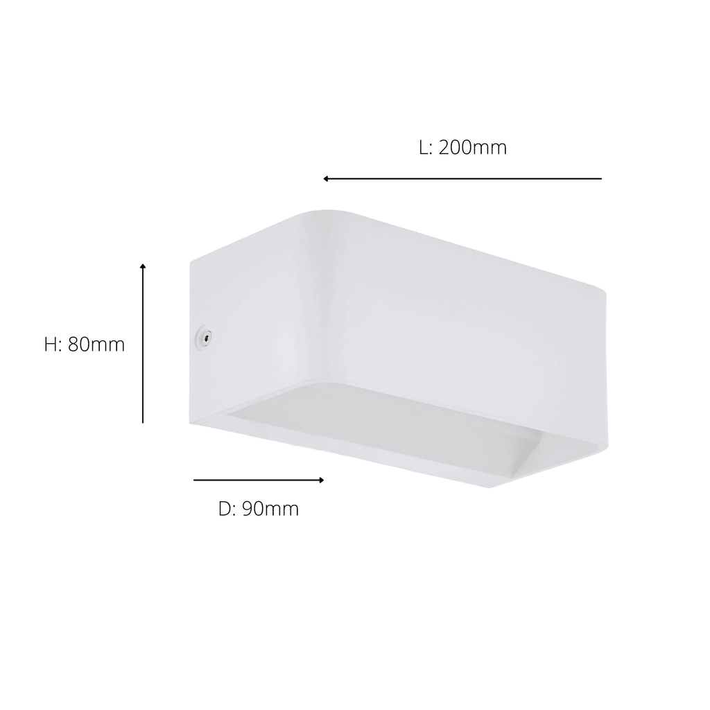 98422 Sania 4 LED White Cube Aluminium Wall Light