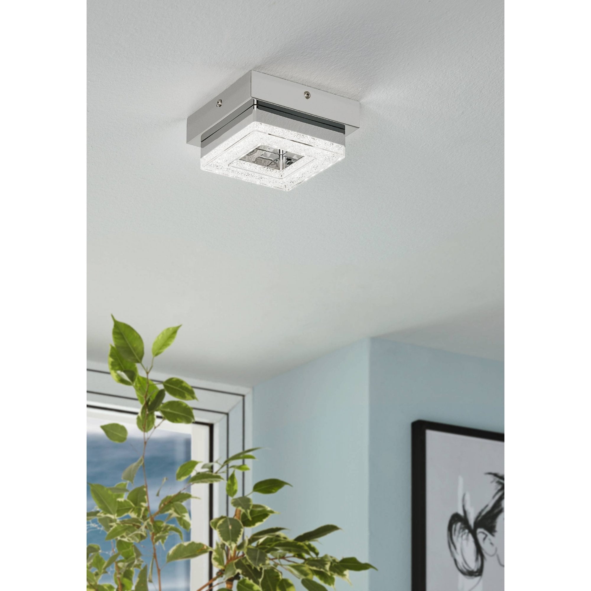 95655 Fradelo LED Chrome/Crystal Wall & Ceiling Light