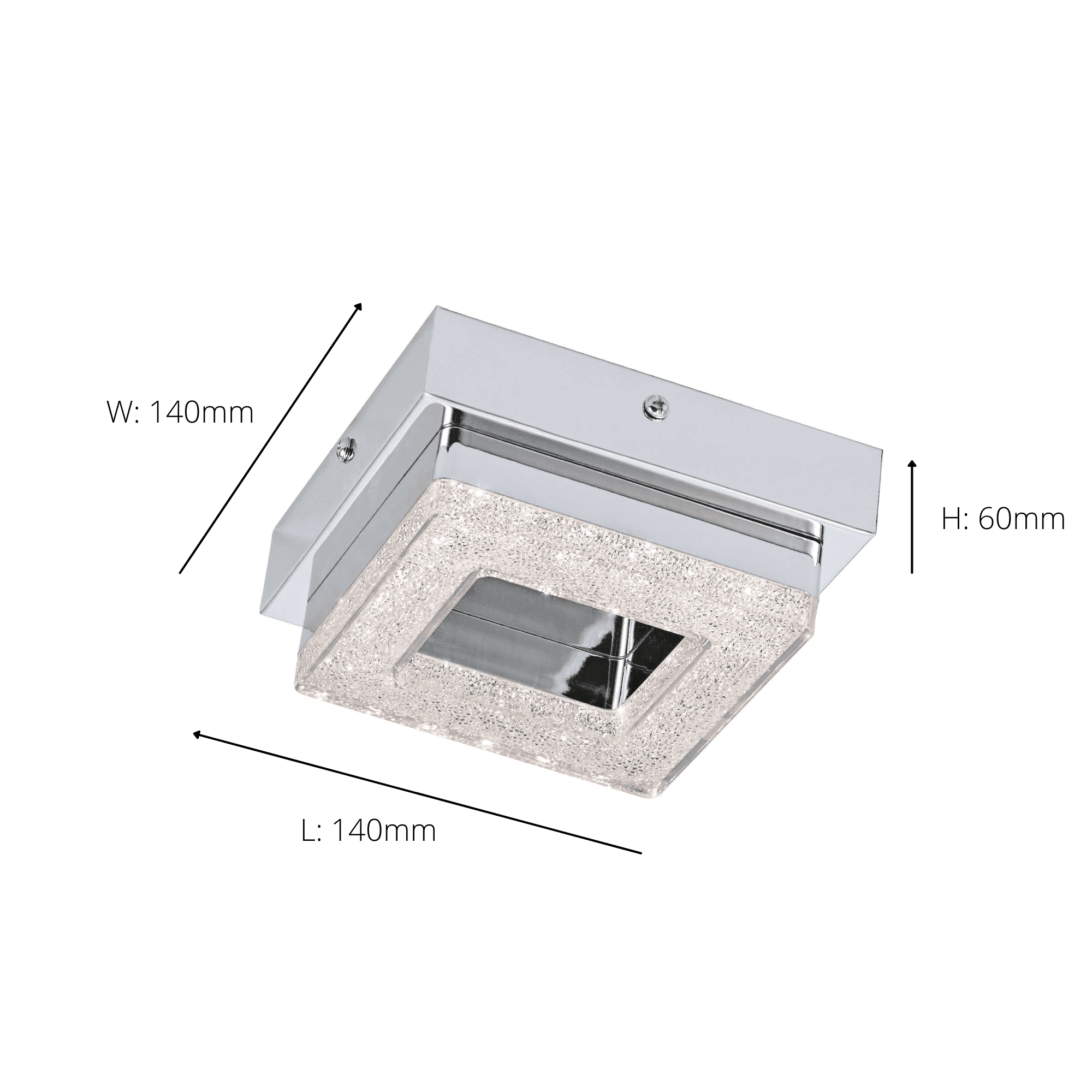 95655 Fradelo LED Chrome/Crystal Wall & Ceiling Light