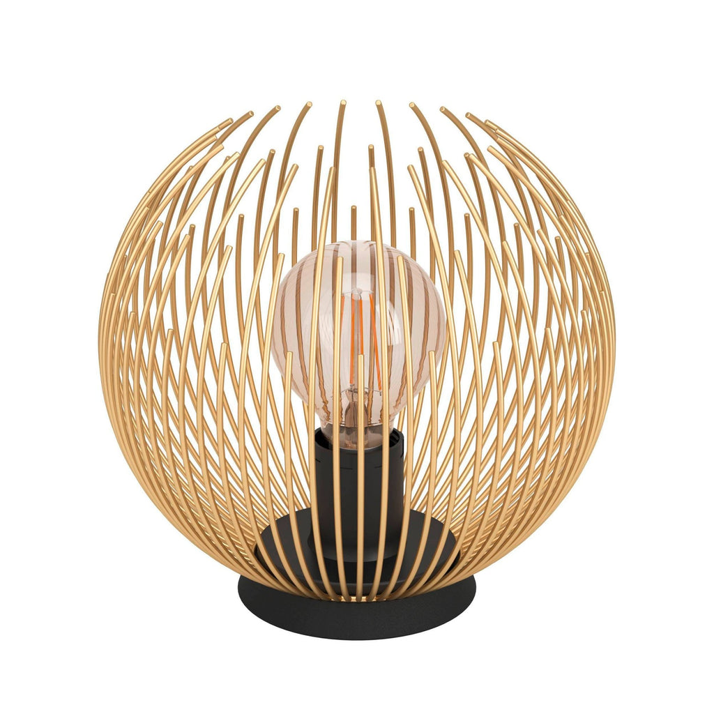 900168 Venezuela Spherical Gold & Black Table Lamp