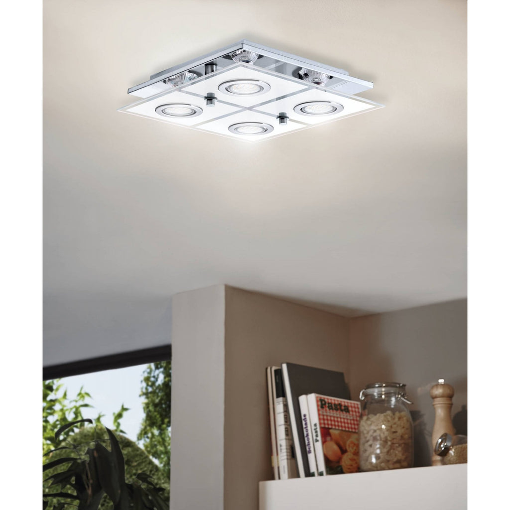 30931 Cabo 4-Light LED Chrome/Satined Ceiling Light