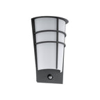 96018 Breganzo 1 LED Black/White Curved Exterior Wall Light