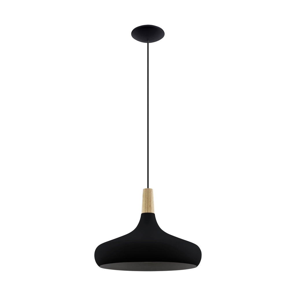 900163 Sabinar Metal/Wood Single Pendant Light