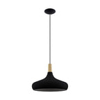 900163 Sabinar Metal/Wood Single Pendant Light