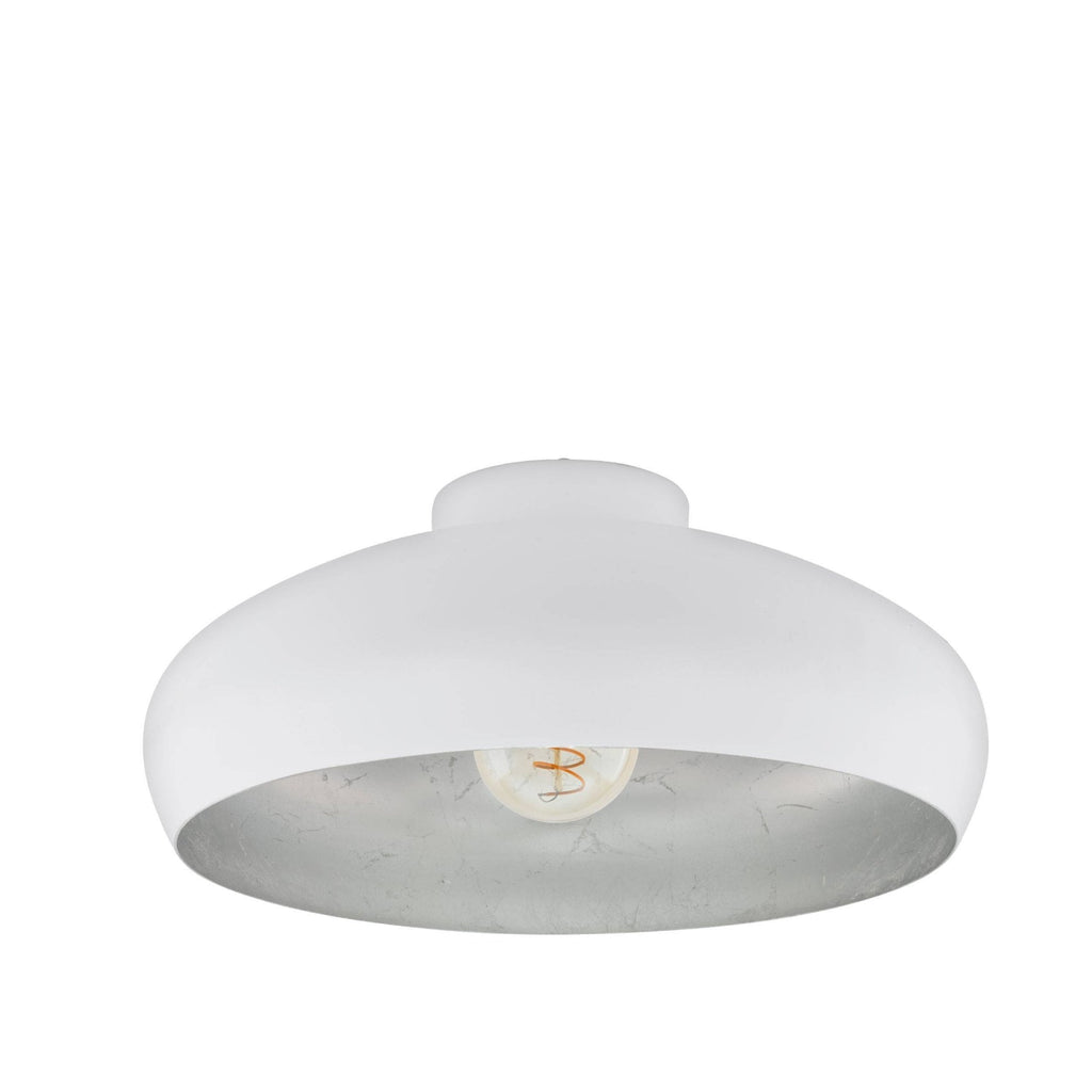 94548 Mogano 1-Light Vintage White And Silver Ceiling Light