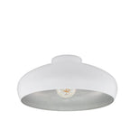 94548 Mogano 1-Light Vintage White And Silver Ceiling Light