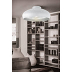 94548 Mogano 1-Light Vintage White And Silver Ceiling Light