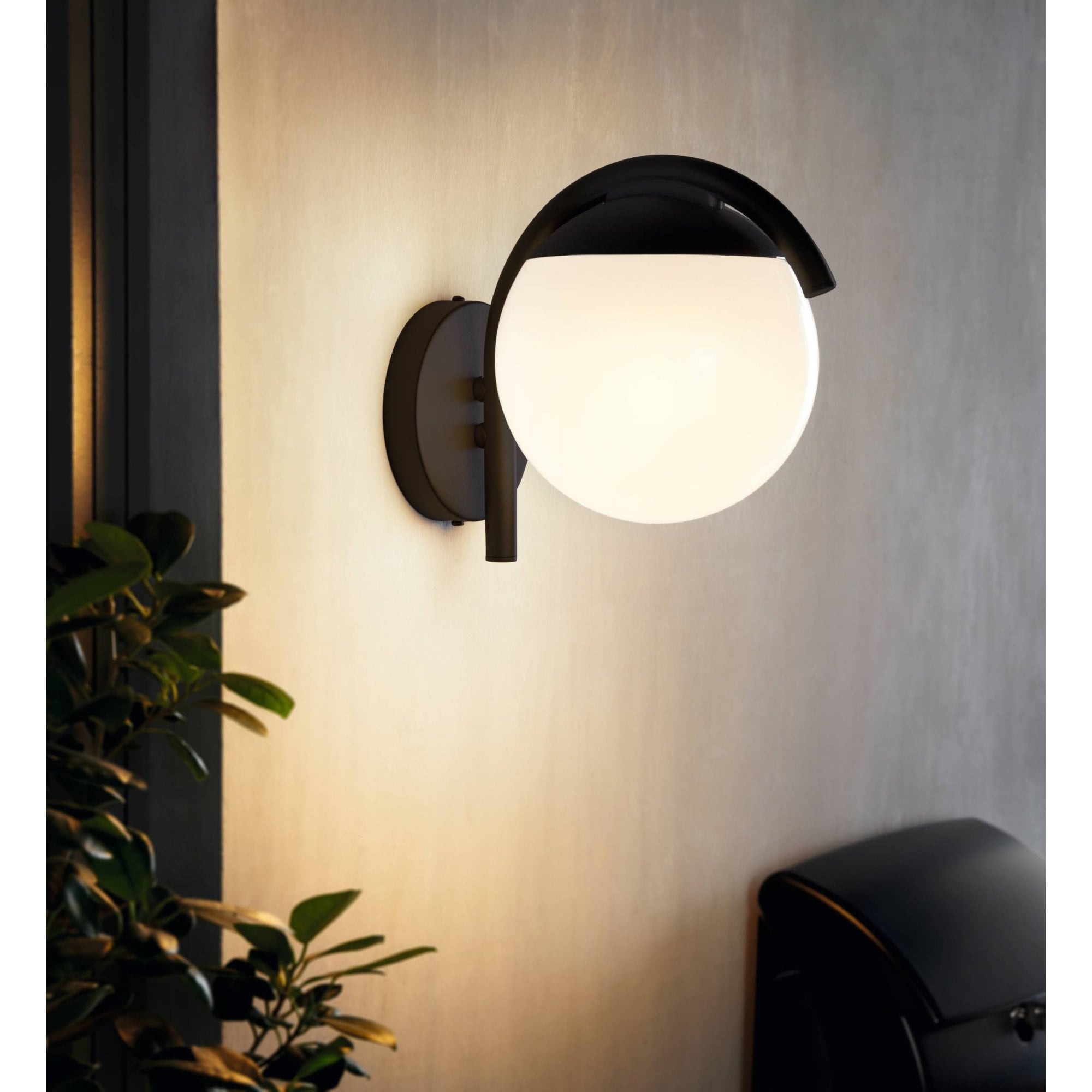 98731 Prata Vecchia Black & White Exterior Wall Light