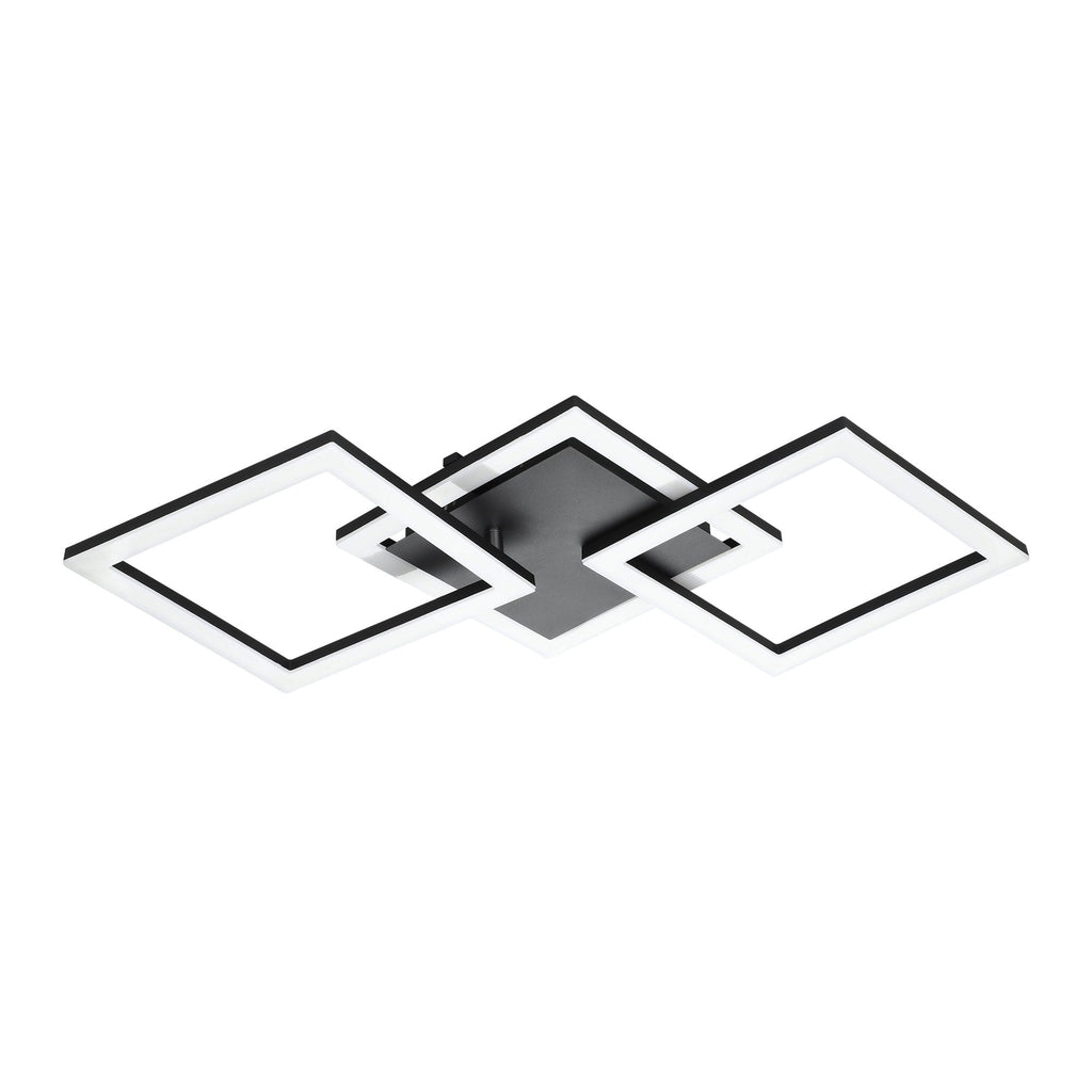 900317 Paranday-Z Black Steel Smart Control, Colour Changing Ceiling Light