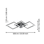 900317 Paranday-Z Black Steel Smart Control, Colour Changing Ceiling Light