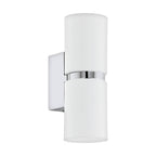 95368 Passa 2 Light LED White/Chrome Wall Light