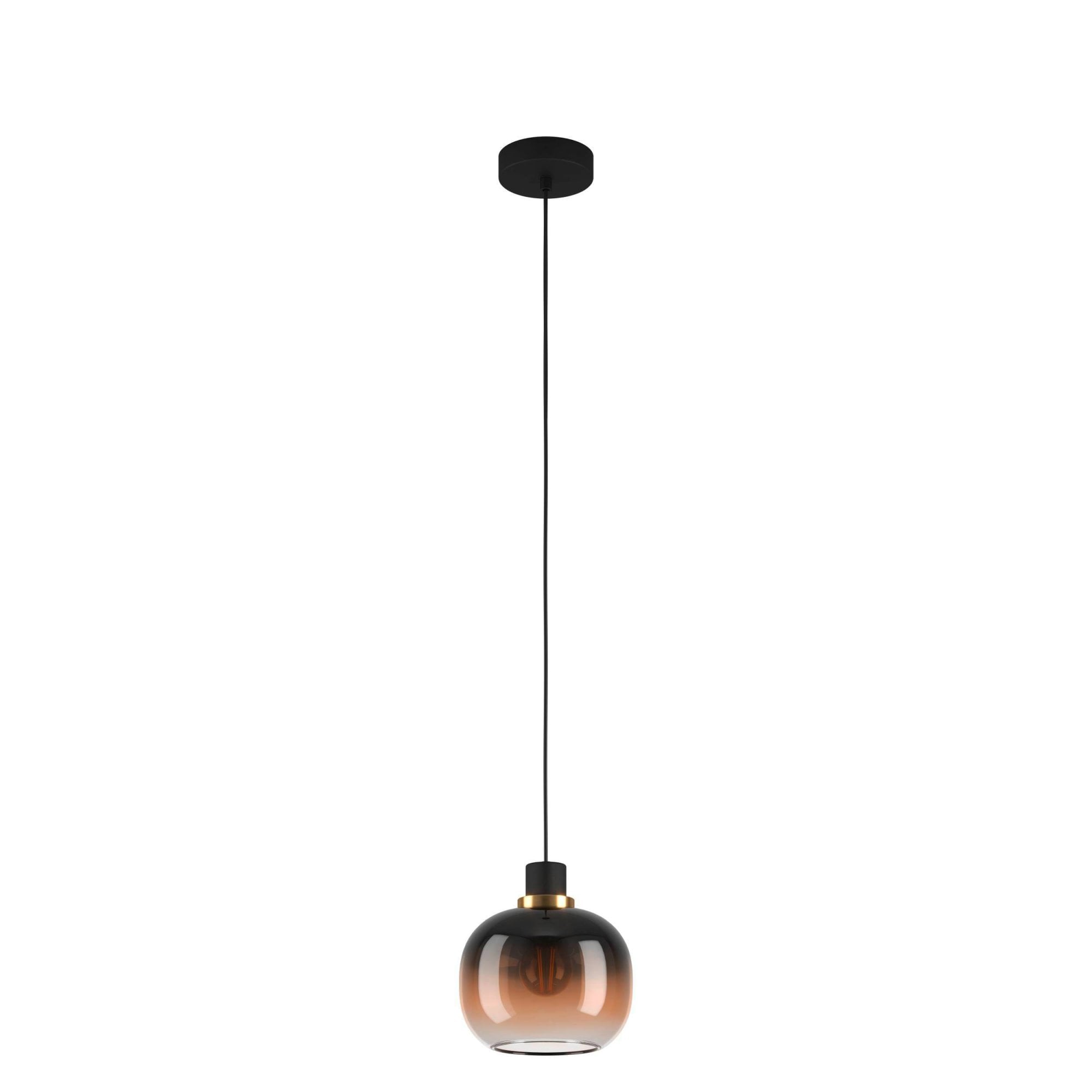99614 Oilella 1-Light Black To Brown Gradient Hanging Pendant Light