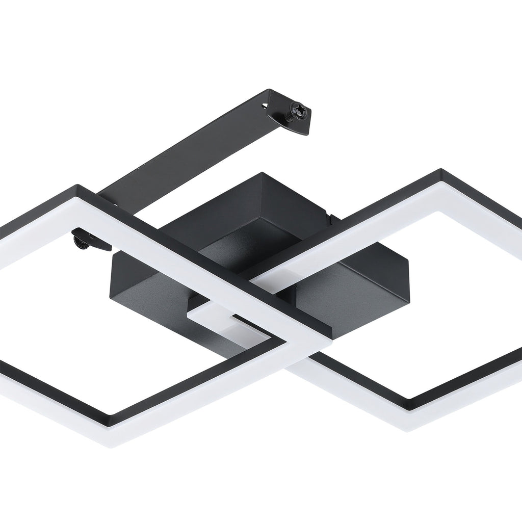 74058 Basic Huerta-E Black Steel & Plastic Eco Friendly LED Ceiling Light, 3000K