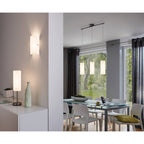 85979 Troy 3 Satin Glass & Steel Wall Light
