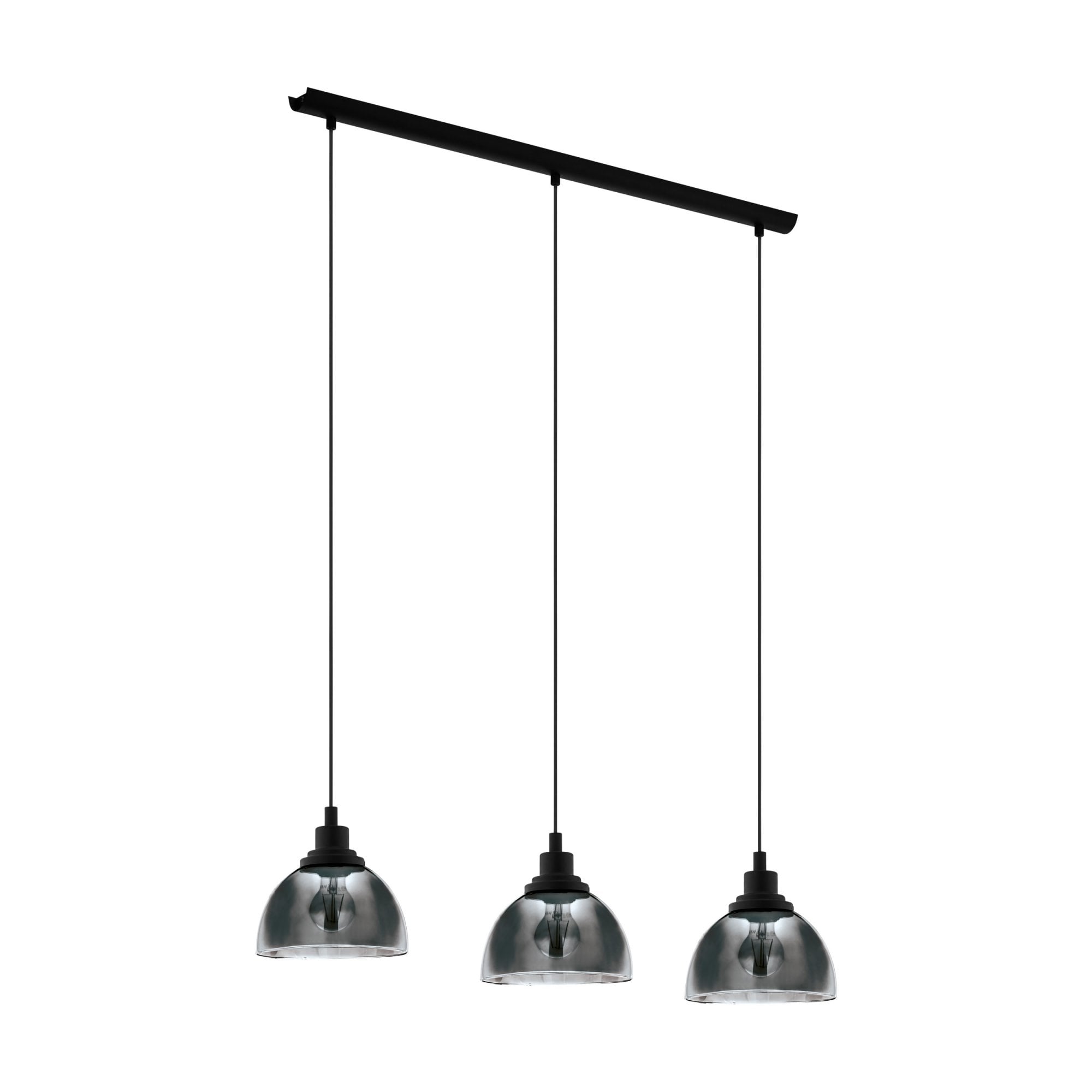 98384 Beleser Black/Black-Transparent 3 Light Pendant