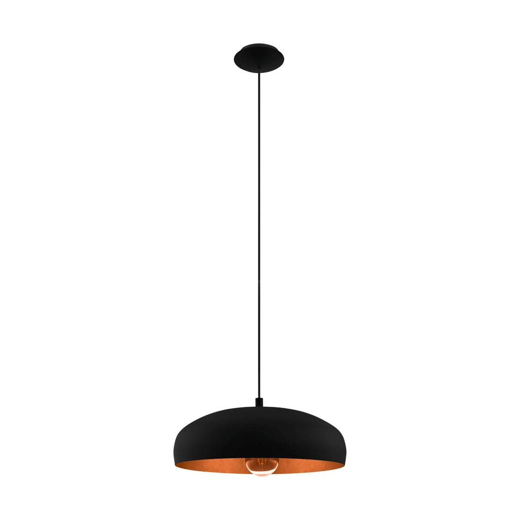 94605 Mogano 1 1-Light Vintage Black And Copper Single Pendant Light
