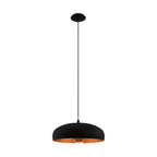 94605 Mogano 1 1-Light Vintage Black And Copper Single Pendant Light