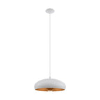 94606 Mogano 1 1-Light Vintage White And Copper Single Pendant Light
