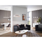 94606 Mogano 1 1-Light Vintage White And Copper Single Pendant Light