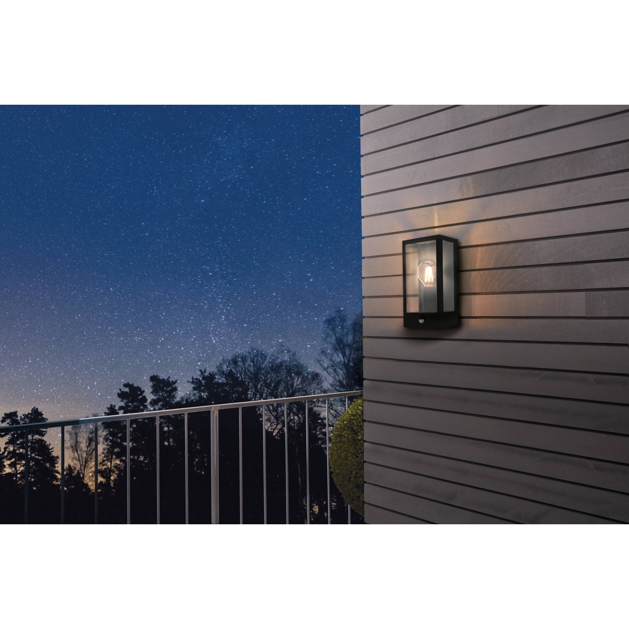 99587 Alamonte Black Steel Outdoor Wall Light