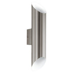 94803 Agolada 2-Light Stainless Steel And White Exterior Wall Light