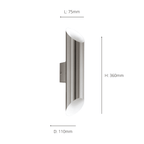 94803 Agolada 2-Light Stainless Steel And White Exterior Wall Light