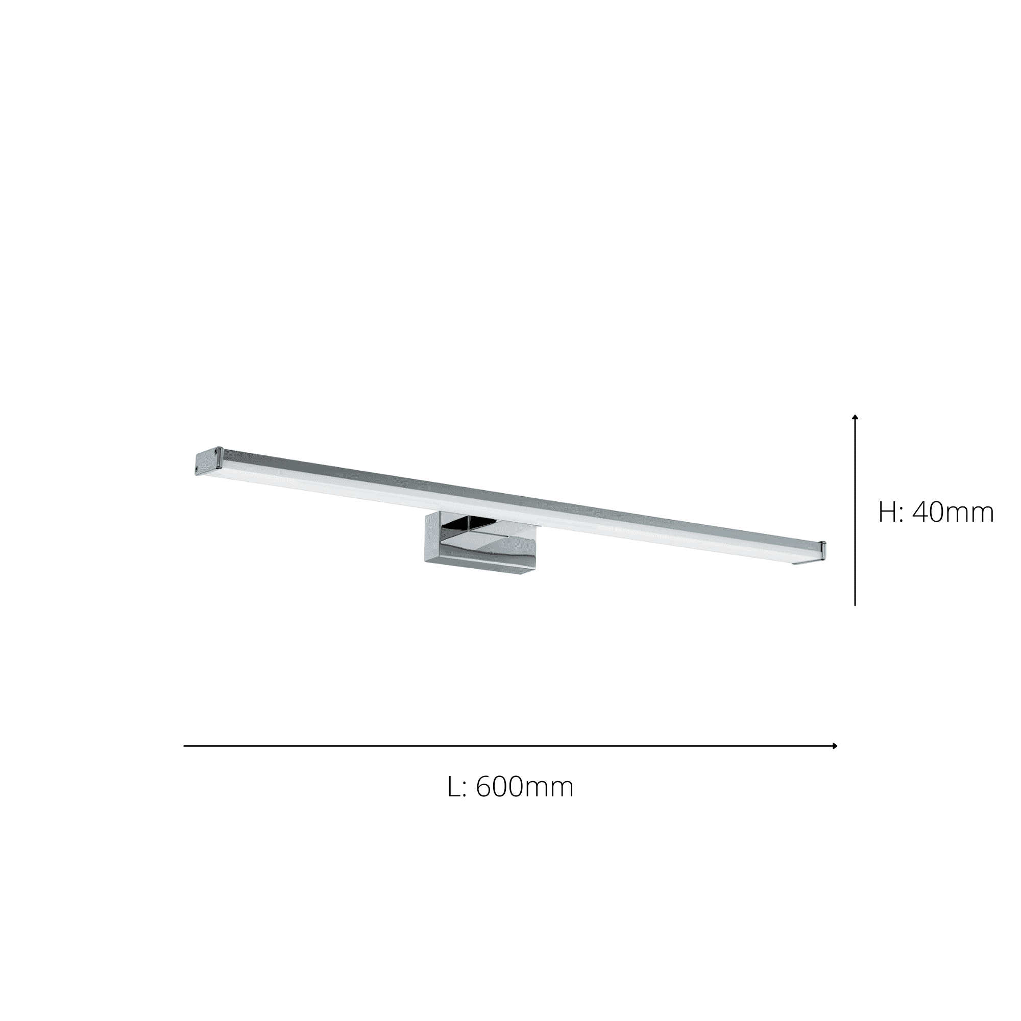 96065 Pandella 1 LED Silver 600 Bathroom Light