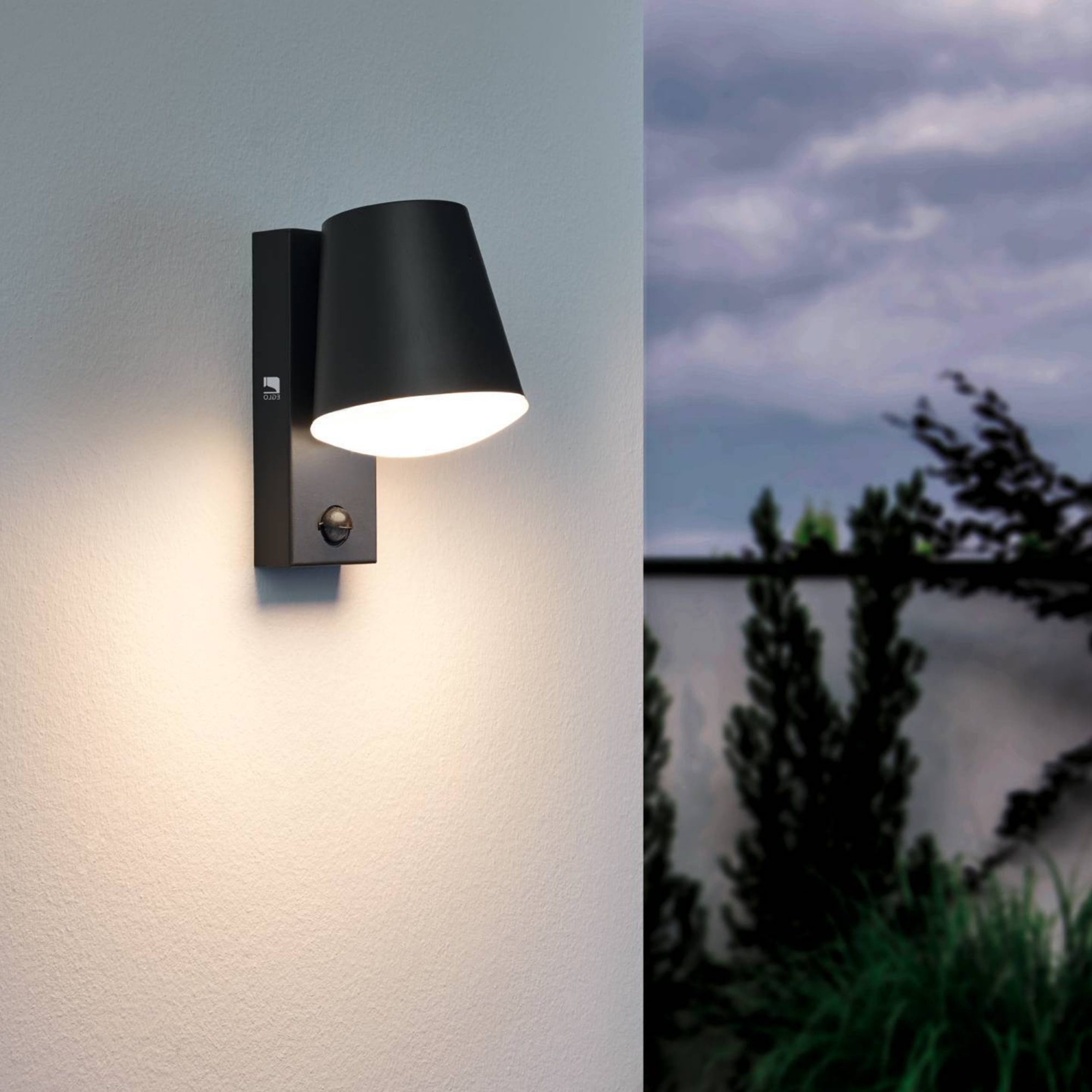 97451 Caldiero Sleek Zinc-plated Steel Exterior Wall Light