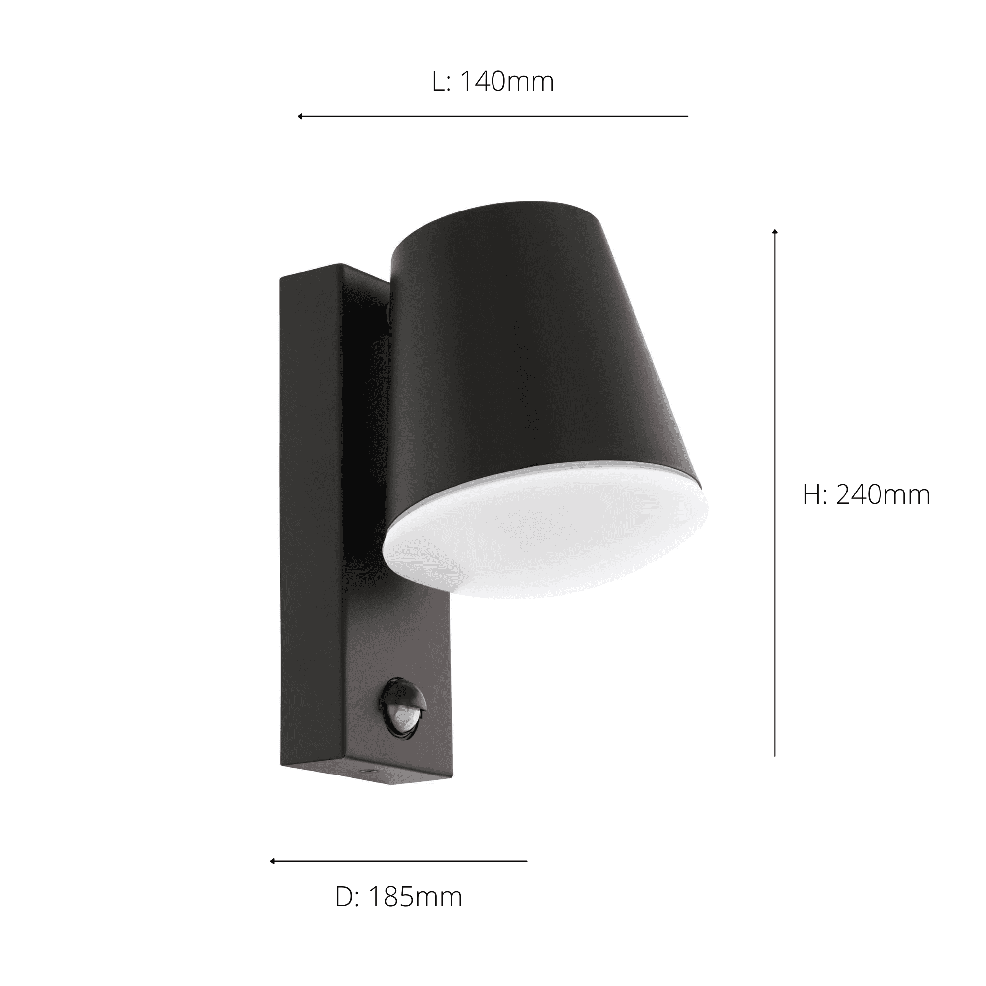 97451 Caldiero Sleek Zinc-plated Steel Exterior Wall Light