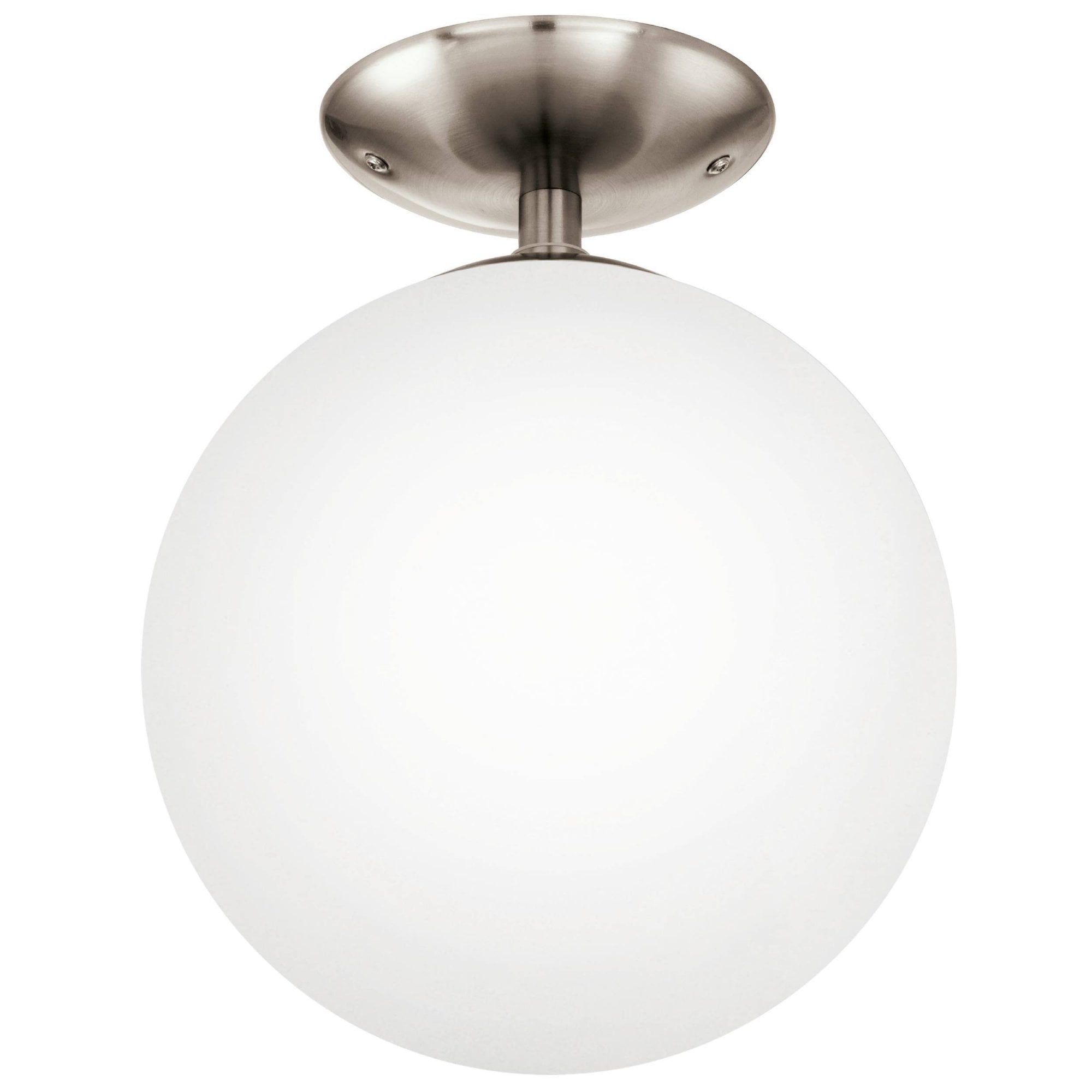 91589 Rondo Opal & Nickel Matt Ceiling Light