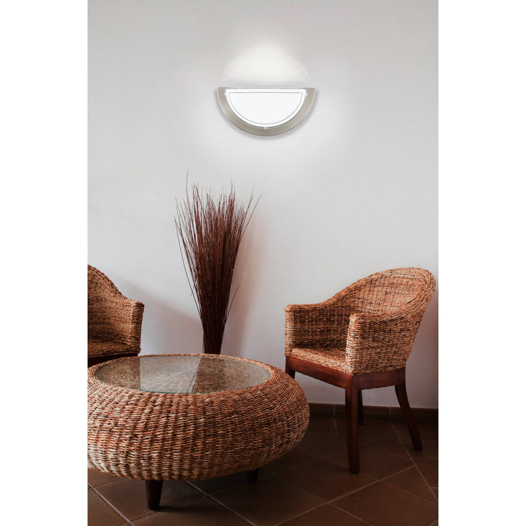 83163 Planet 1 Semicircular Steel Matte Nickel Ceiling Light