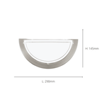 83163 Planet 1 Semicircular Steel Matte Nickel Ceiling Light