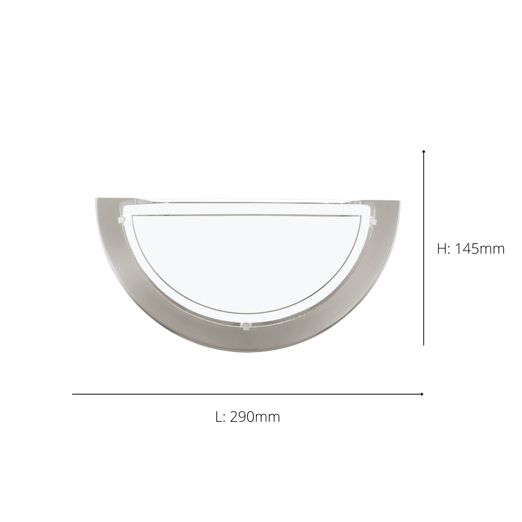 83163 Planet 1 Semicircular Steel Matte Nickel Ceiling Light