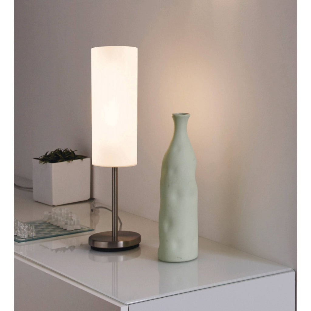 85981 Troy 3 White / Nickel-Matt Table Lamp