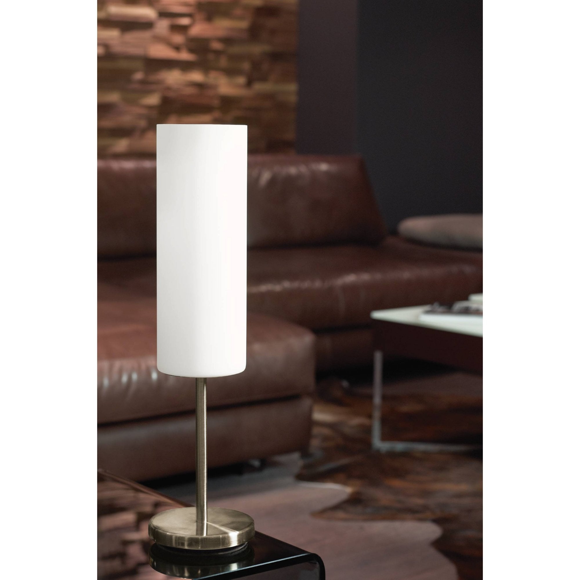 85981 Troy 3 White / Nickel-Matt Table Lamp