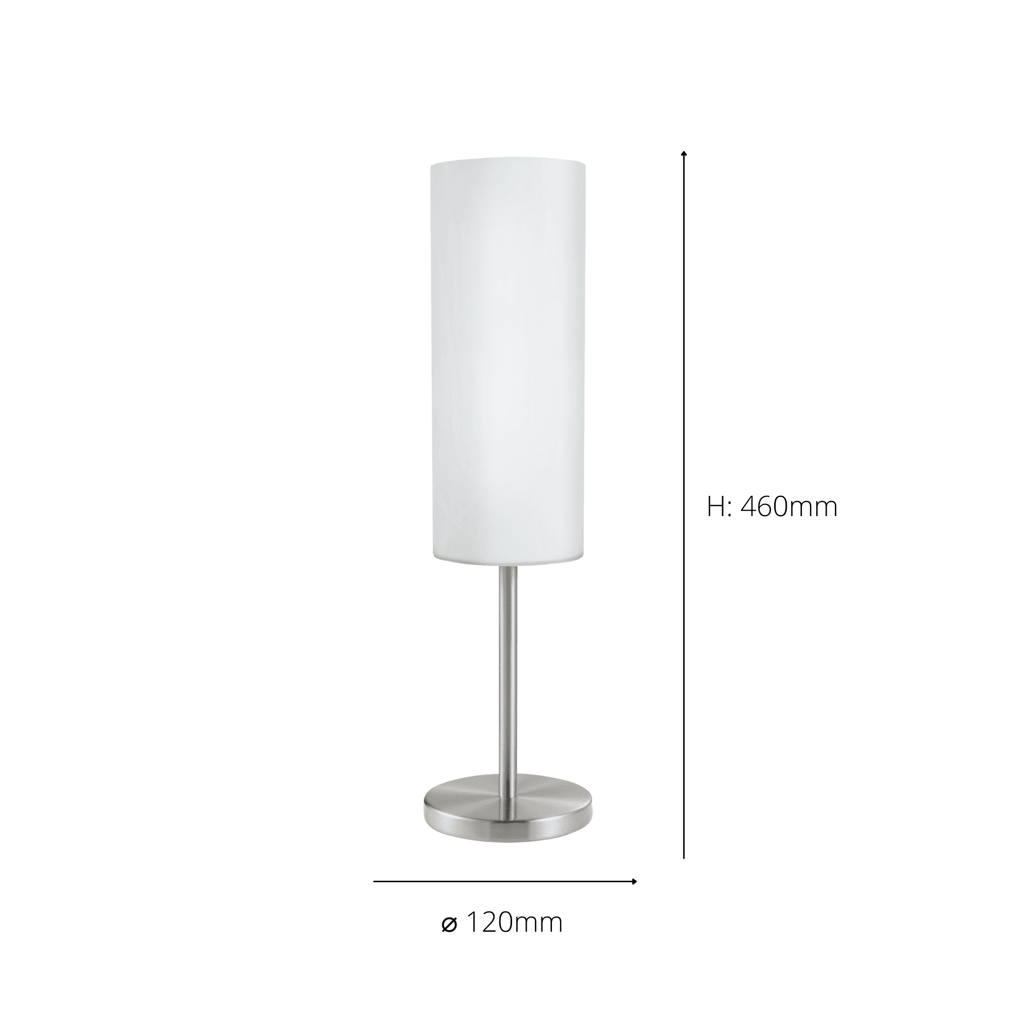85981 Troy 3 White / Nickel-Matt Table Lamp
