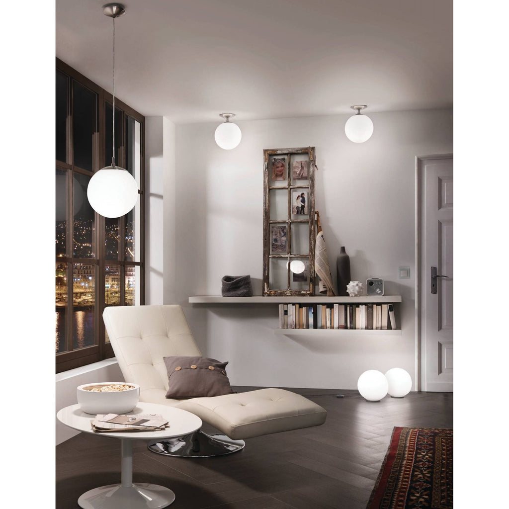 85262 Rondo 250 Opal & Nickel Matt Single Pendant
