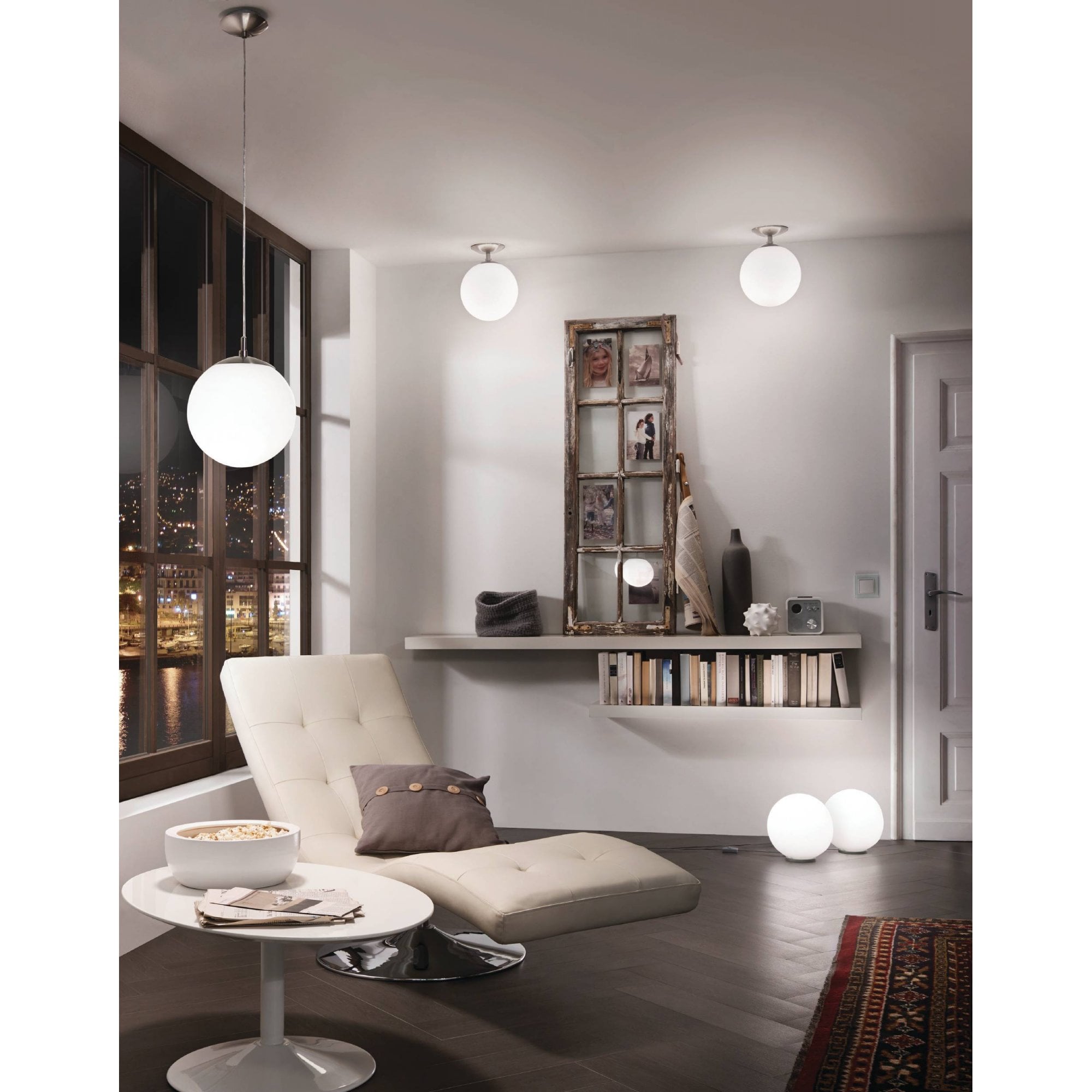 85262 Rondo 250 Opal & Nickel Matt Single Pendant