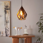 49997 Carlton 1 Black/Copper Single Pendant Light
