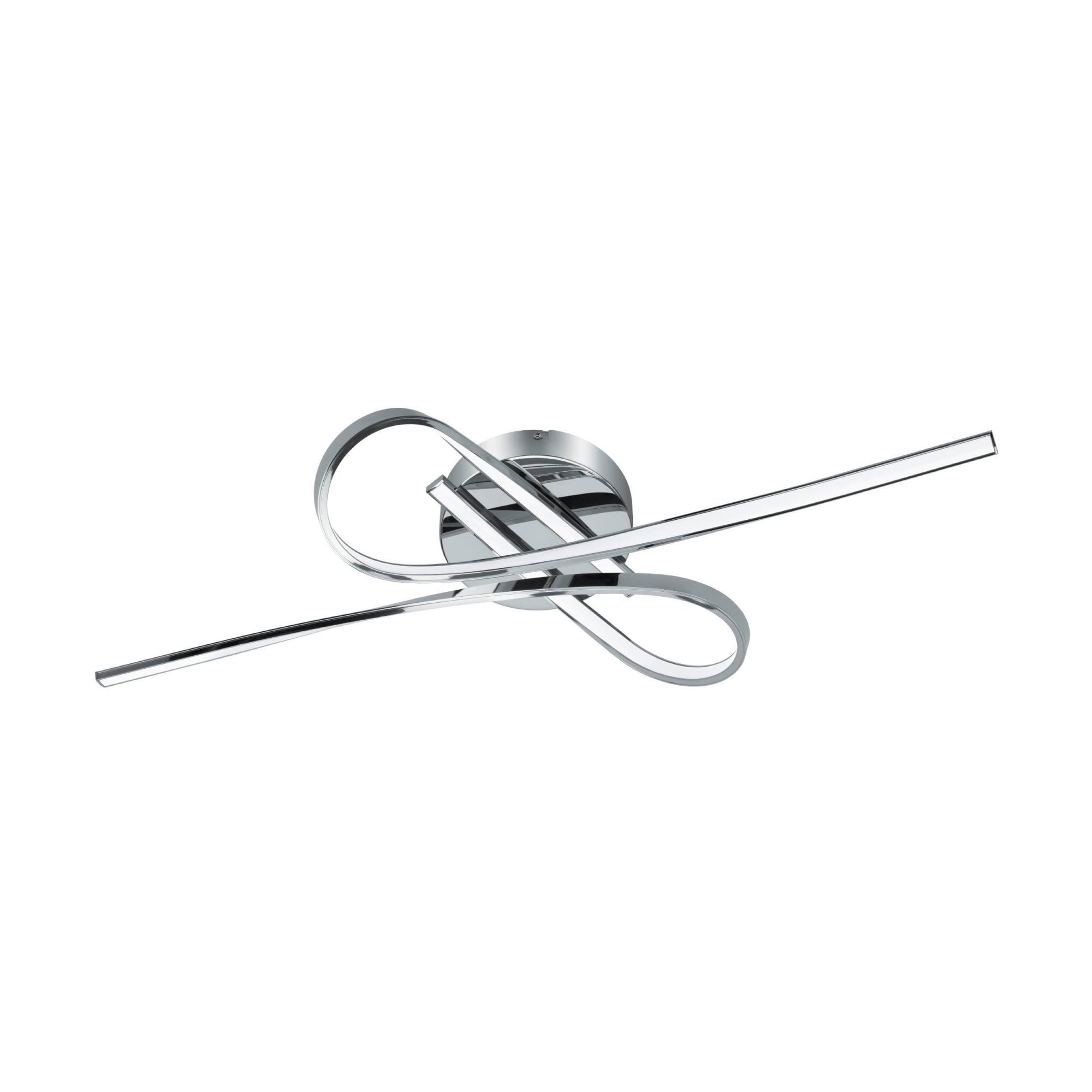 96329 Selvina 1-Light LED Knotted White/Chrome Ceiling Light