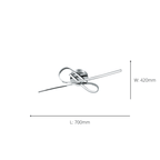 96329 Selvina 1-Light LED Knotted White/Chrome Ceiling Light