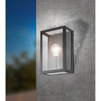 94831 Alamonte 1 1-Light Caged Industrial Exterior Wall Light