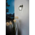 97226 Canove 1-Light Caged Black Exterior Wall Lamp